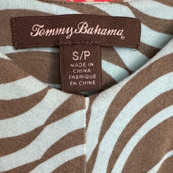 Tommy Bahama Geometric Print Empire Waist Tropical Resort Maxi Dress SZ S - Picture 3 of 3